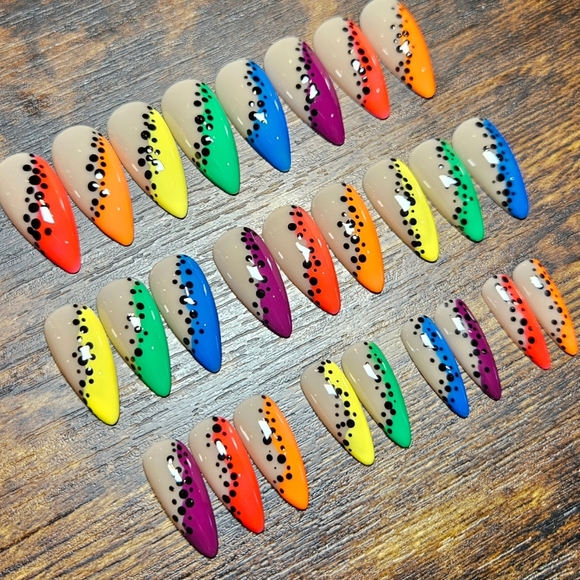 Custom Handcrafted Press On Set - Medium Almond - NWOT - Picture 3 of 8